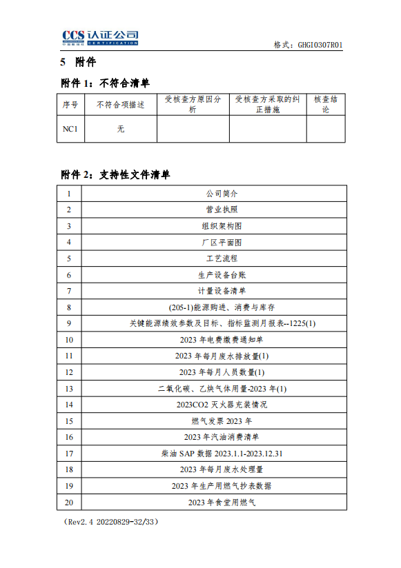 温室气体核查报告